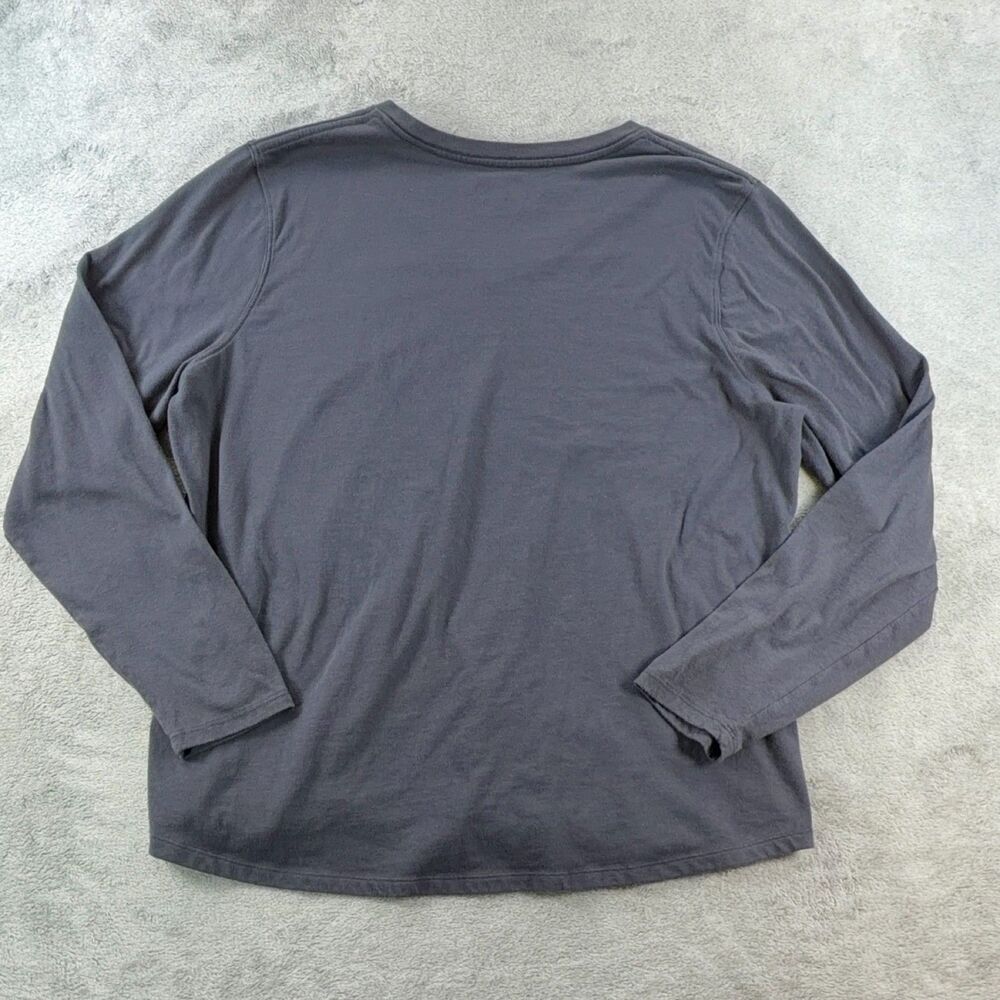 Carhartt Long Sleeve V-Neck T-Shirt TKO231 Womens Dark Grey Relaxed Fit 2X